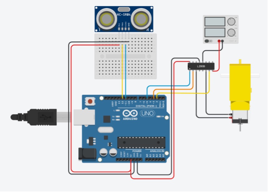 Tinkercad circuit schematic